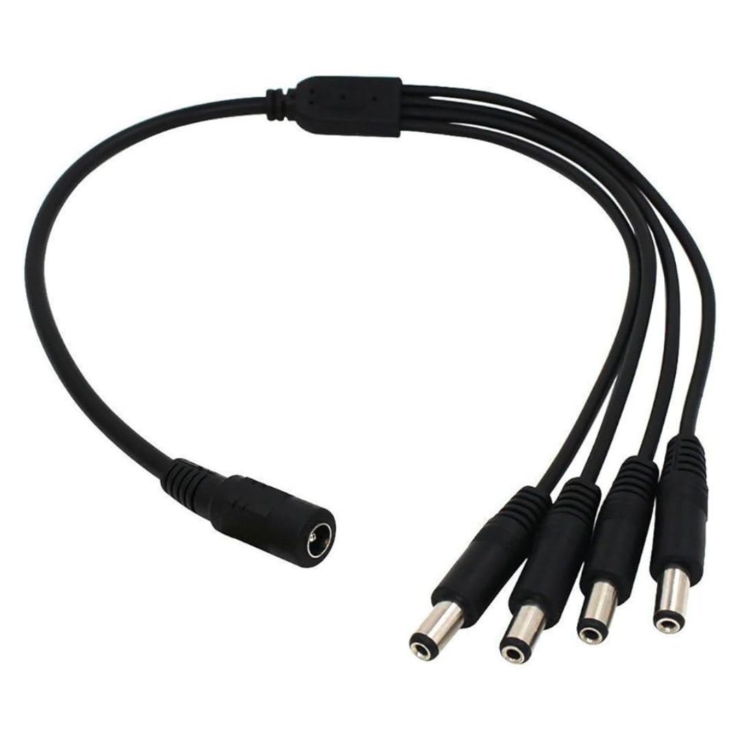 4 Way DC Splitter, 1 Female to 4 Male