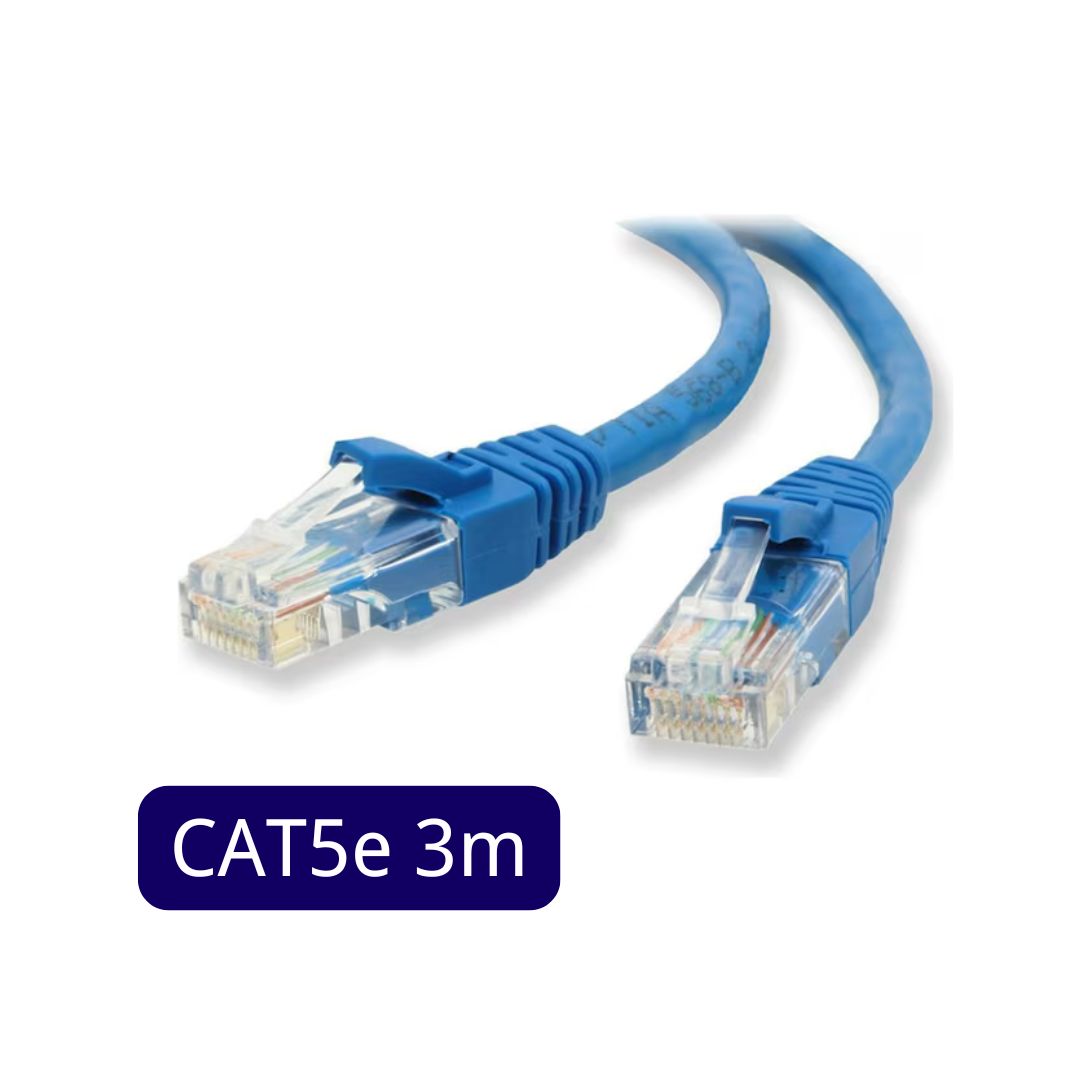 Patch lead, CAT5e 3m, Blue