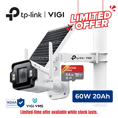 VIGI 4G Bullet Camera Solar Kit, 60W-20AH