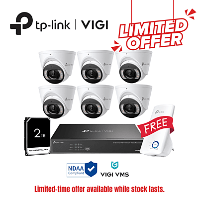 TP-Link VIGI Full Colour 8CH/4TB/5MP Kit(INSIGHT S455)