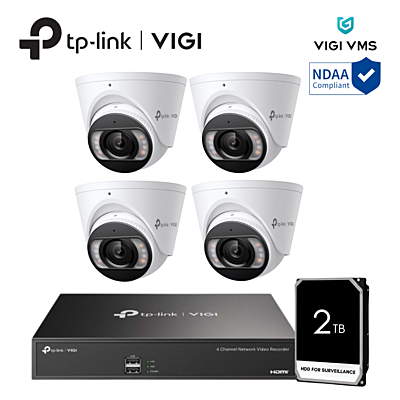 TP-Link VIGI Full Colour 4CH/2TB/8MP Kit